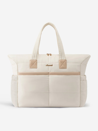 Multi-pocket Puffer Tote Bag, 15.6" 17.3"