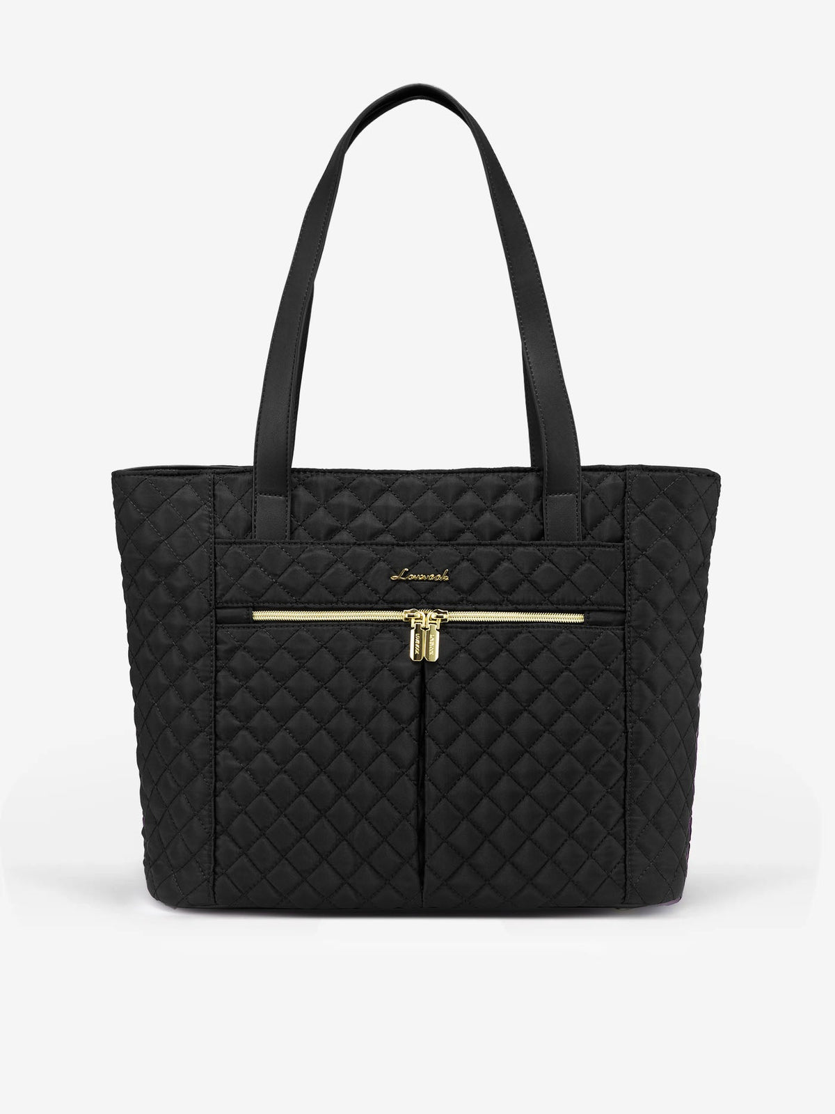 2Pcs Diamond Quilted Tote Bag, 15.6" 17"
