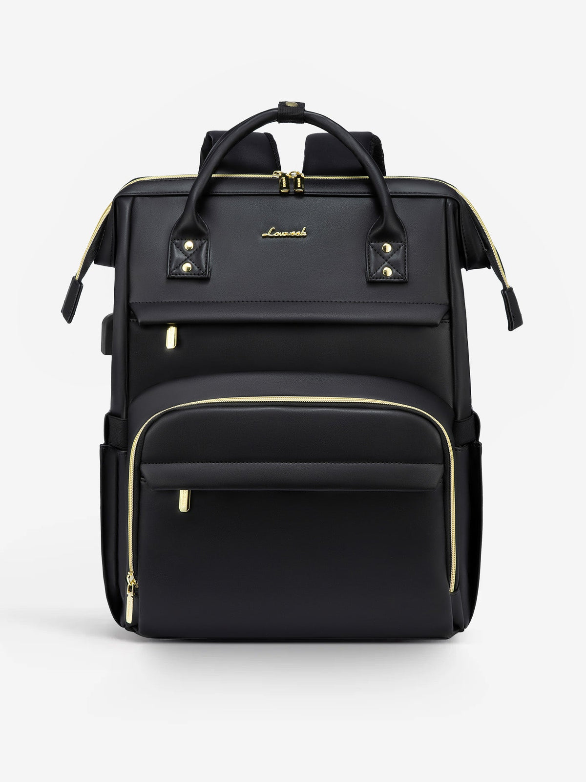 Leather Laptop Backpack, 15.6"-18"