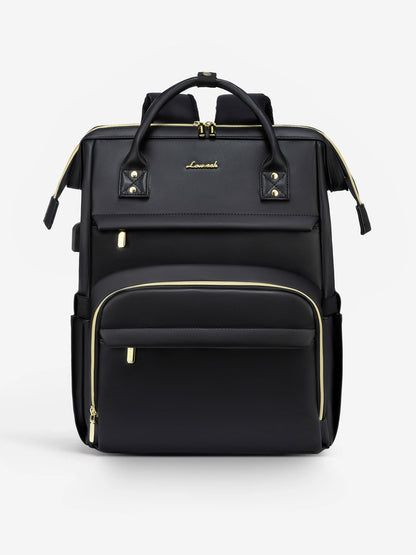 Leather Laptop Backpack, 15.6"-18"