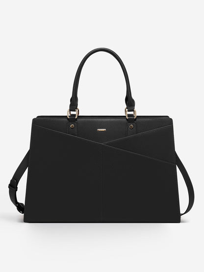 2Pcs Leather Office Laptop Tote Bag, 15.6" 17.3"