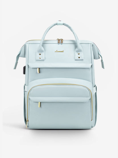 Leather Laptop Backpack, 15.6"-18"