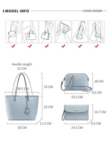 3Pcs Fashion Tote Bag