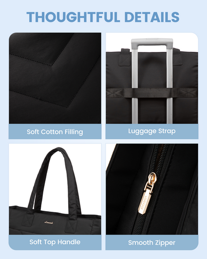 2Pcs Lightweight Puffy Tote Bag