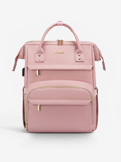 Leather Laptop Backpack, 15.6"-18"