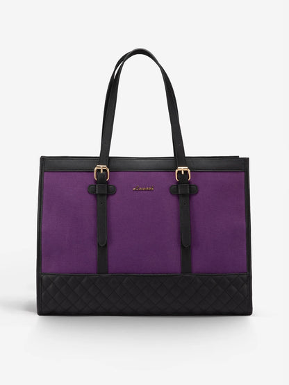 2Pcs Canvas Laptop Tote Bag, 15.6"