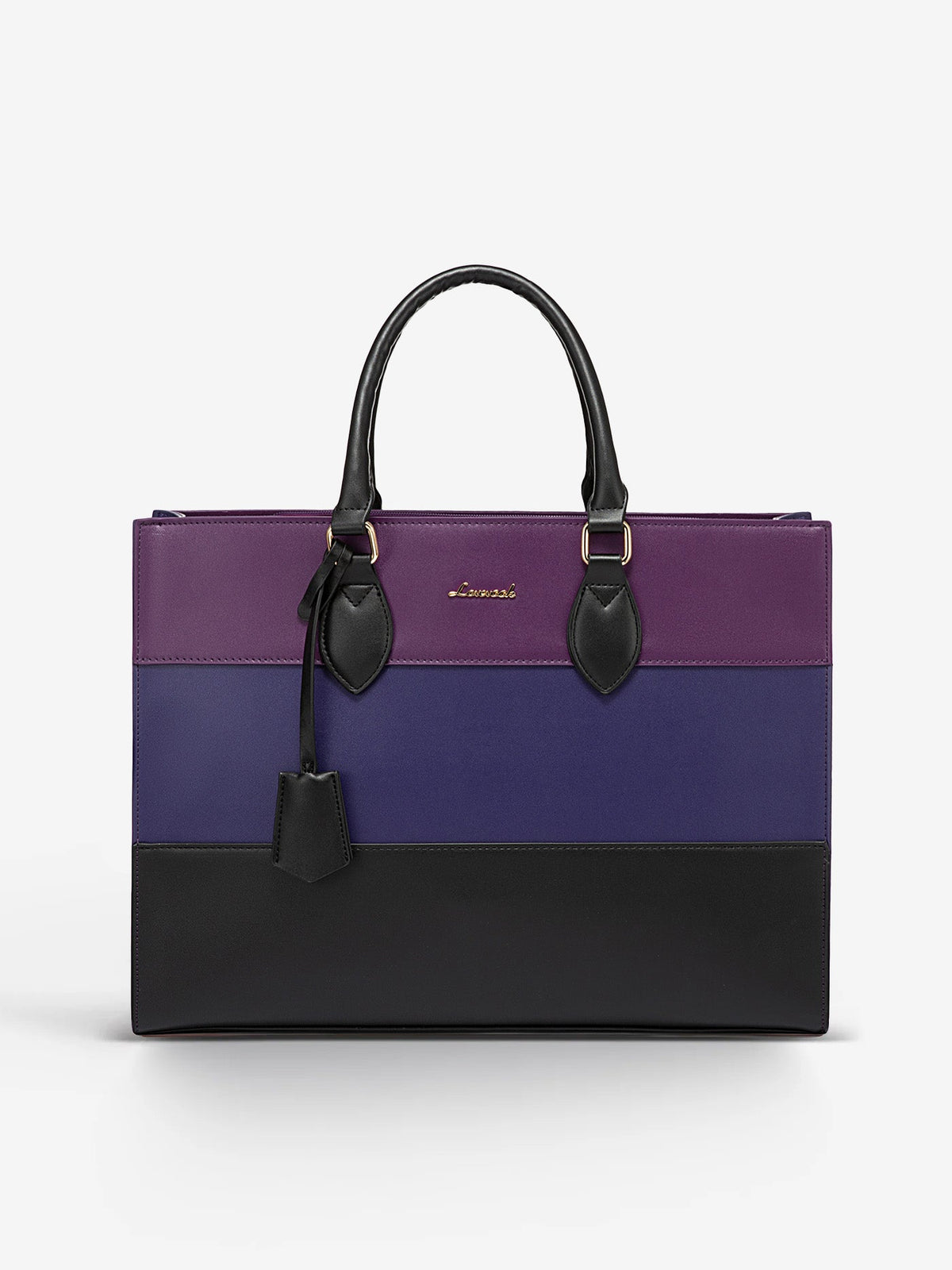 2Pcs Colorblock Laptop Tote Bag, 15.6" 17.3"