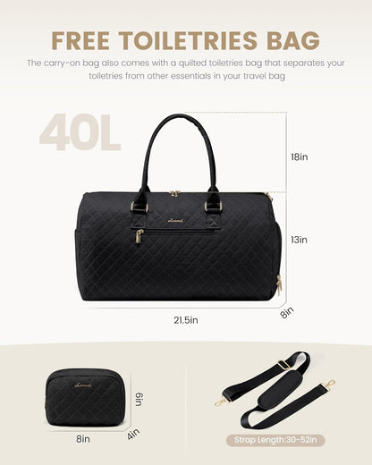 2Pcs Duffel Bag with Toiletry Bag
