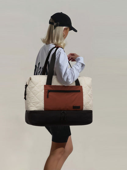 2Pcs Puffer Travel Duffel Bag