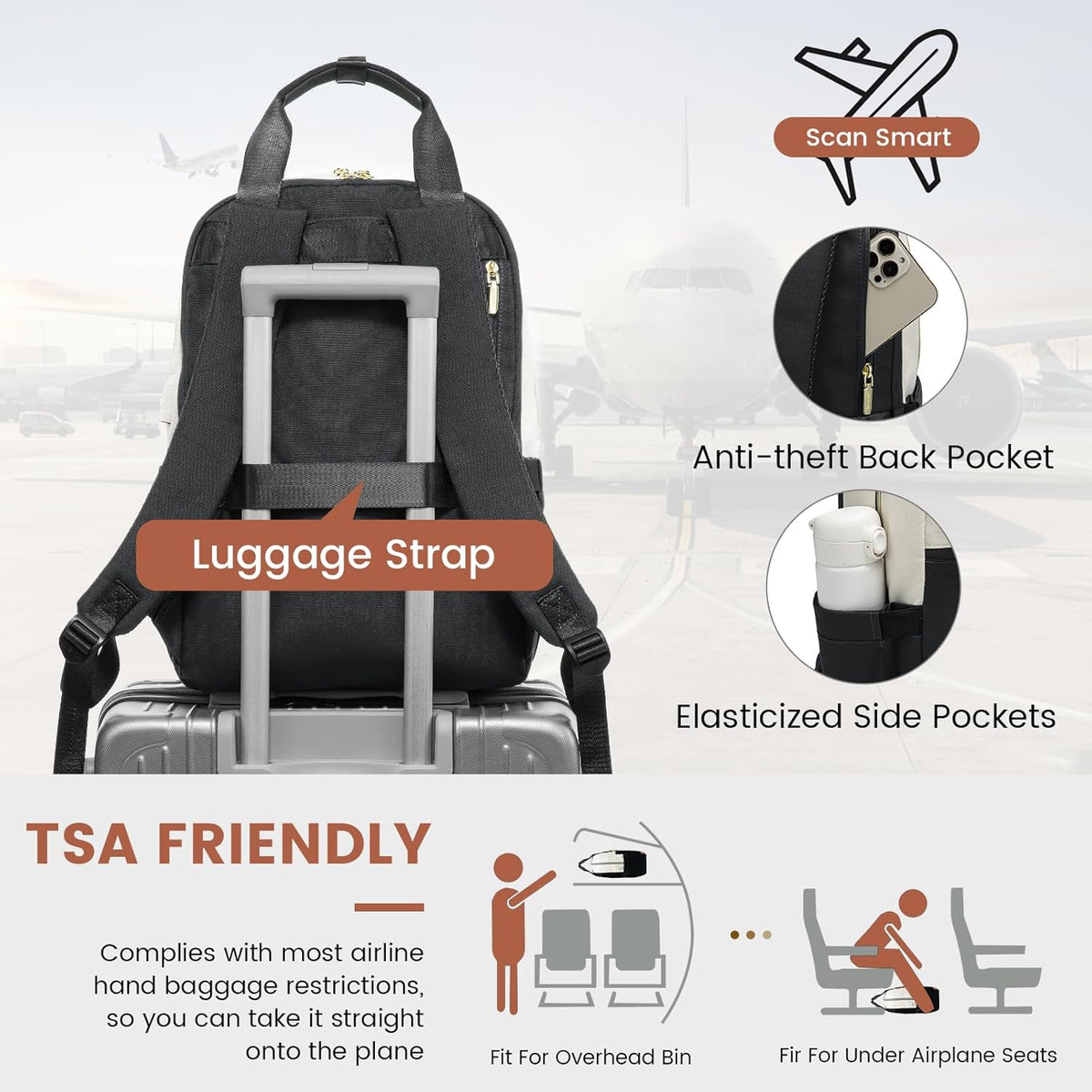 Laptop Backpack with round edge - Urban 3, 15.6"
