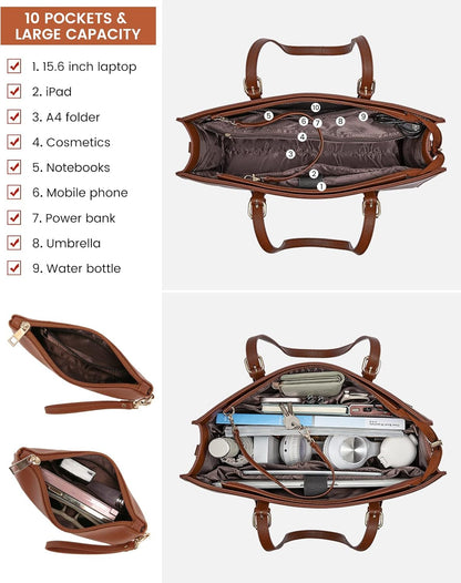 2Pcs Laptop Shoulder Bag, 15.6"