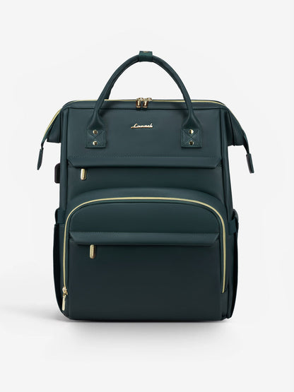 Leather Laptop Backpack, 15.6"-18"