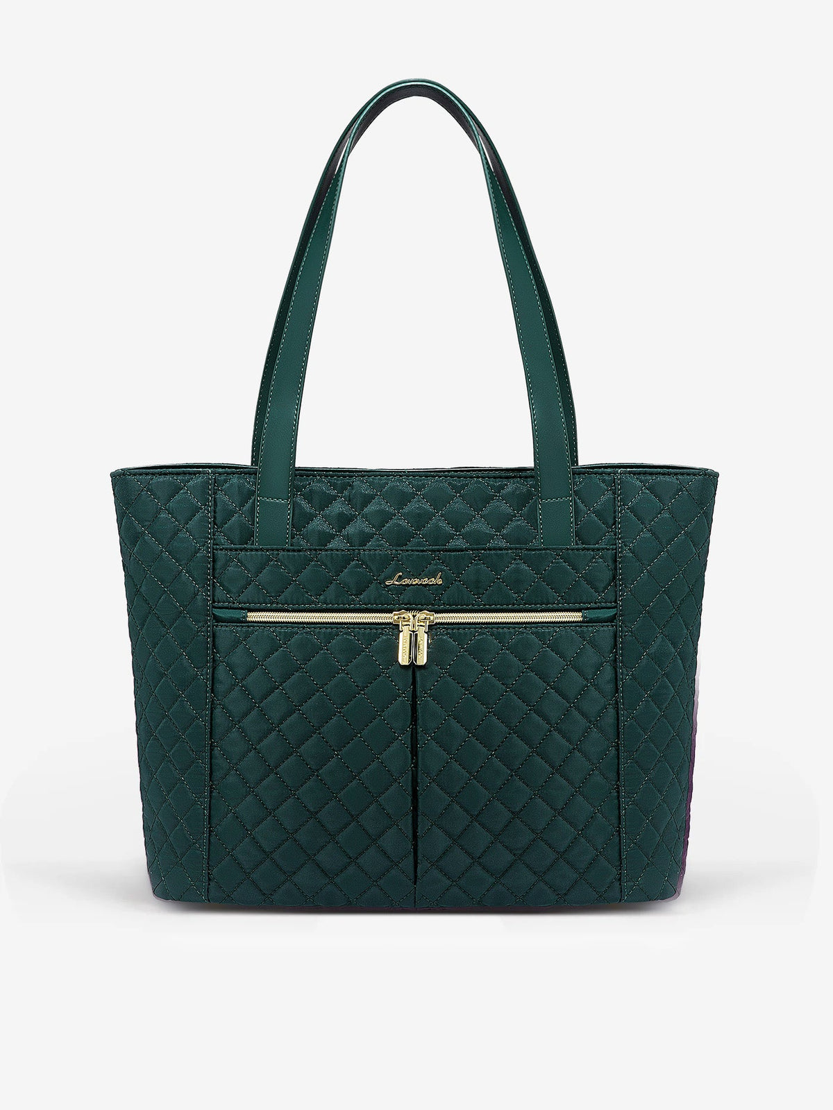 2Pcs Diamond Quilted Tote Bag, 15.6" 17"