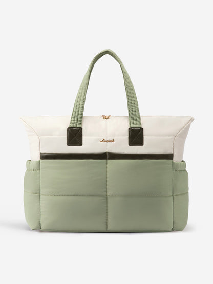 Multi-pocket Puffer Tote Bag, 15.6" 17.3"