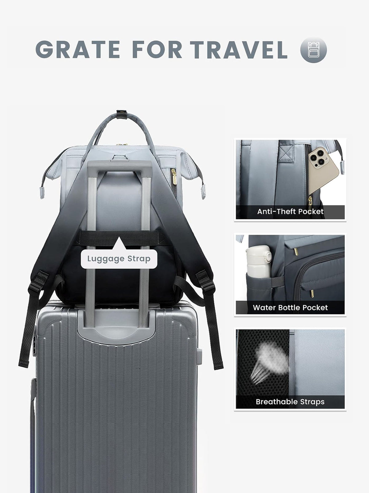 Multicolor Laptop Backpack, 15.6" 17.3"