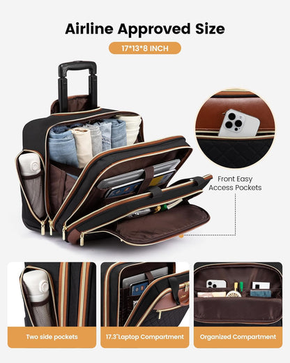Rolling Laptop Bag, 17.3"