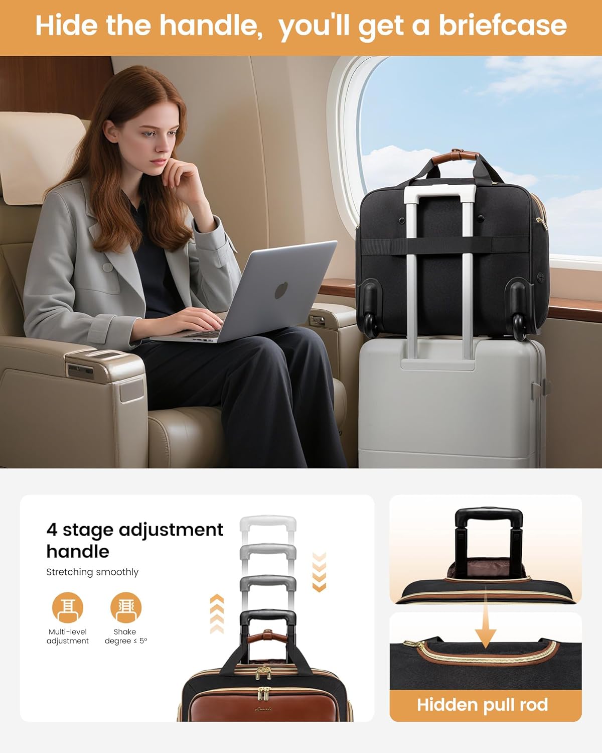 Rolling Laptop Bag, 17.3"