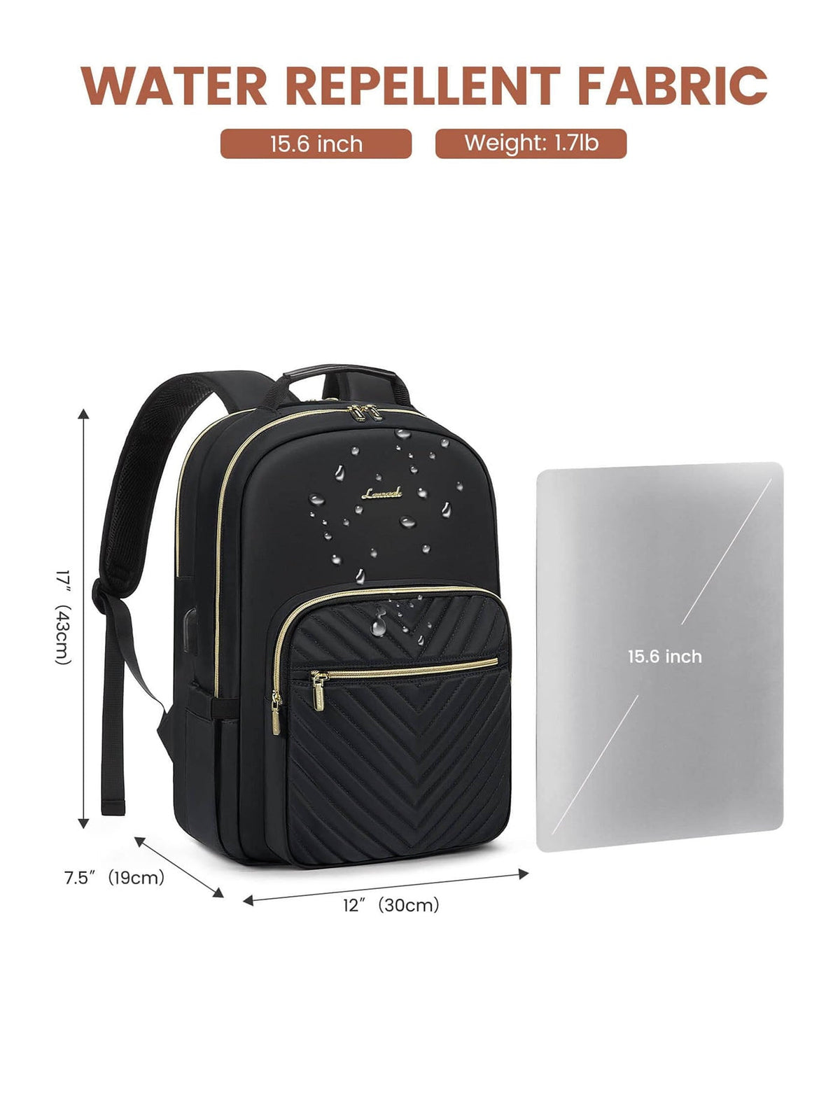 The V Laptop Backpack, 15.6"-17.3"