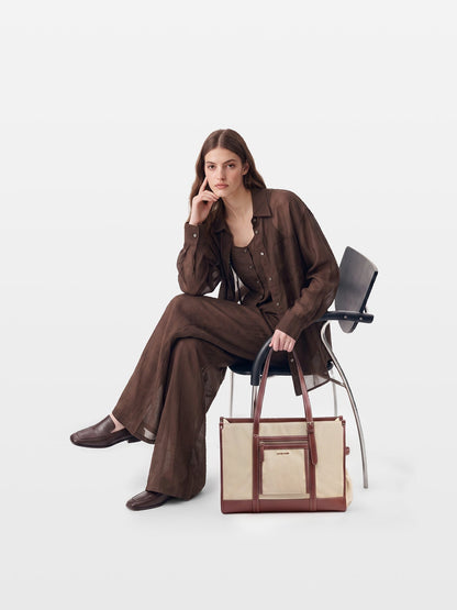 The Anchor Collection Tote Bag, C0004, Cognac
