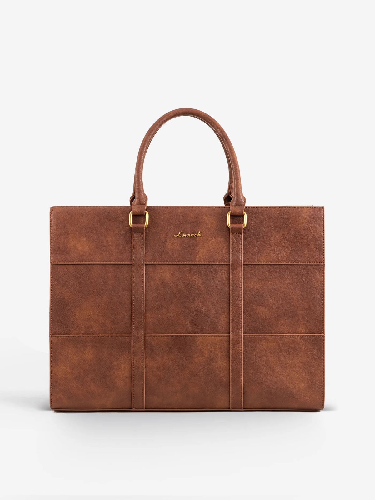 2Pcs Elegant Colorblock Tote Bag, 15.6"