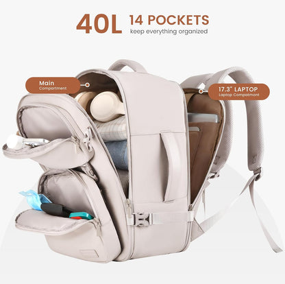 2Pcs Carry on Backpack, 40L 50L