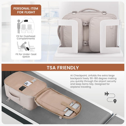 2Pcs Carry on Backpack, 40L 50L