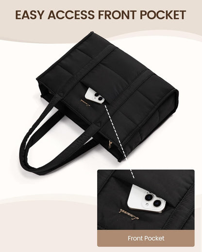Puffer Tote Bag, 15.6" 17"