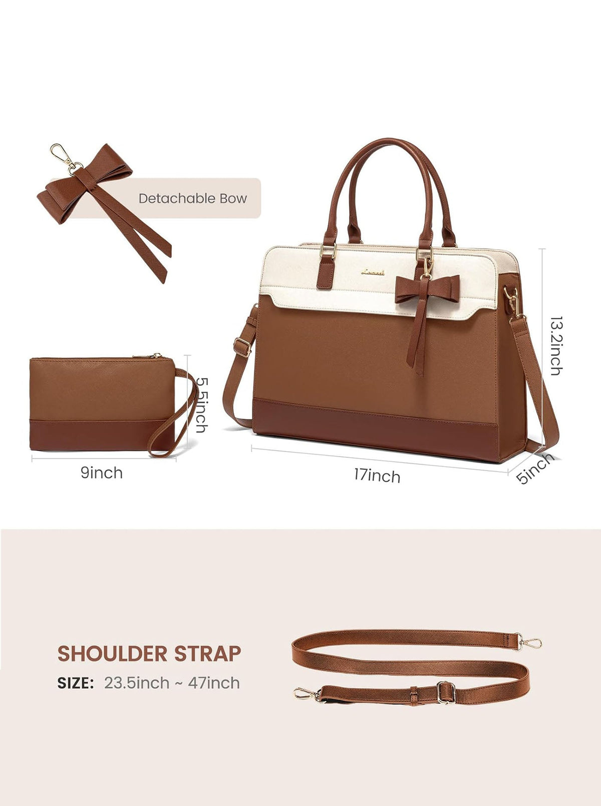 2Pcs Laptop Tote Bag, 15.6"