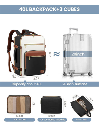 4Pcs Travel Backpack, 40L 50L