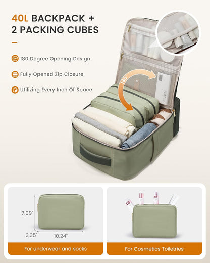 3Pcs Travel Backpack, 40L 50L
