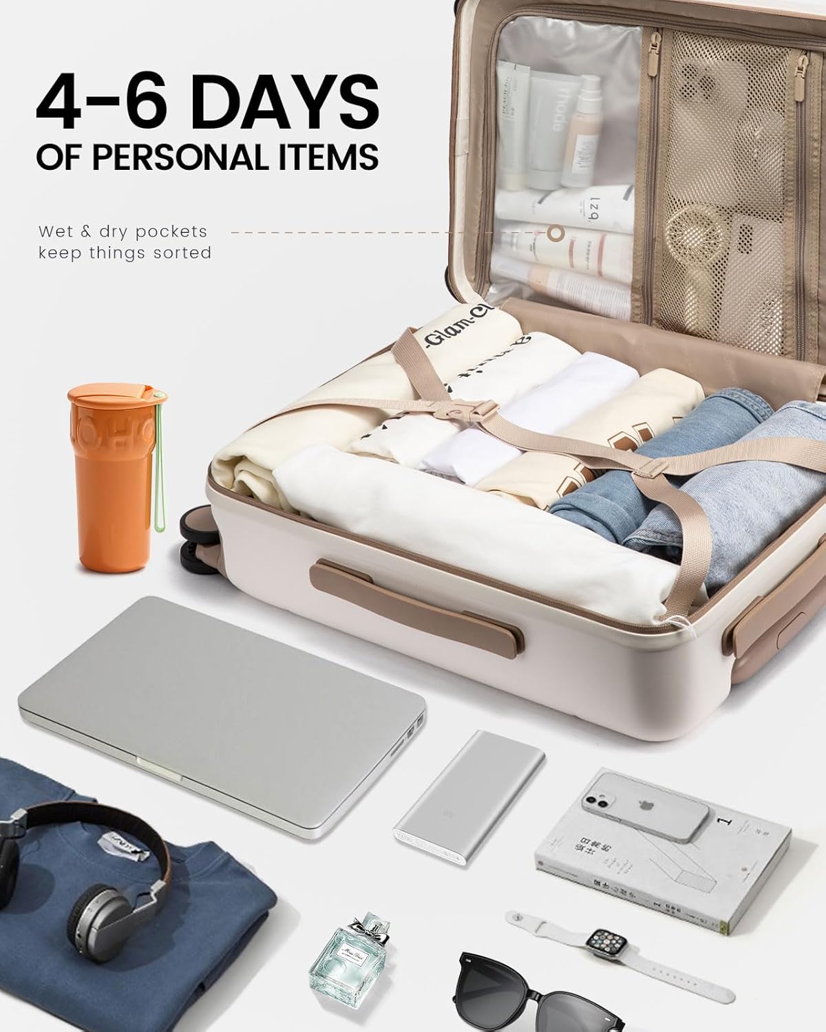 Carry On Suitcases with Wheels, 20" 24" (US Only)
