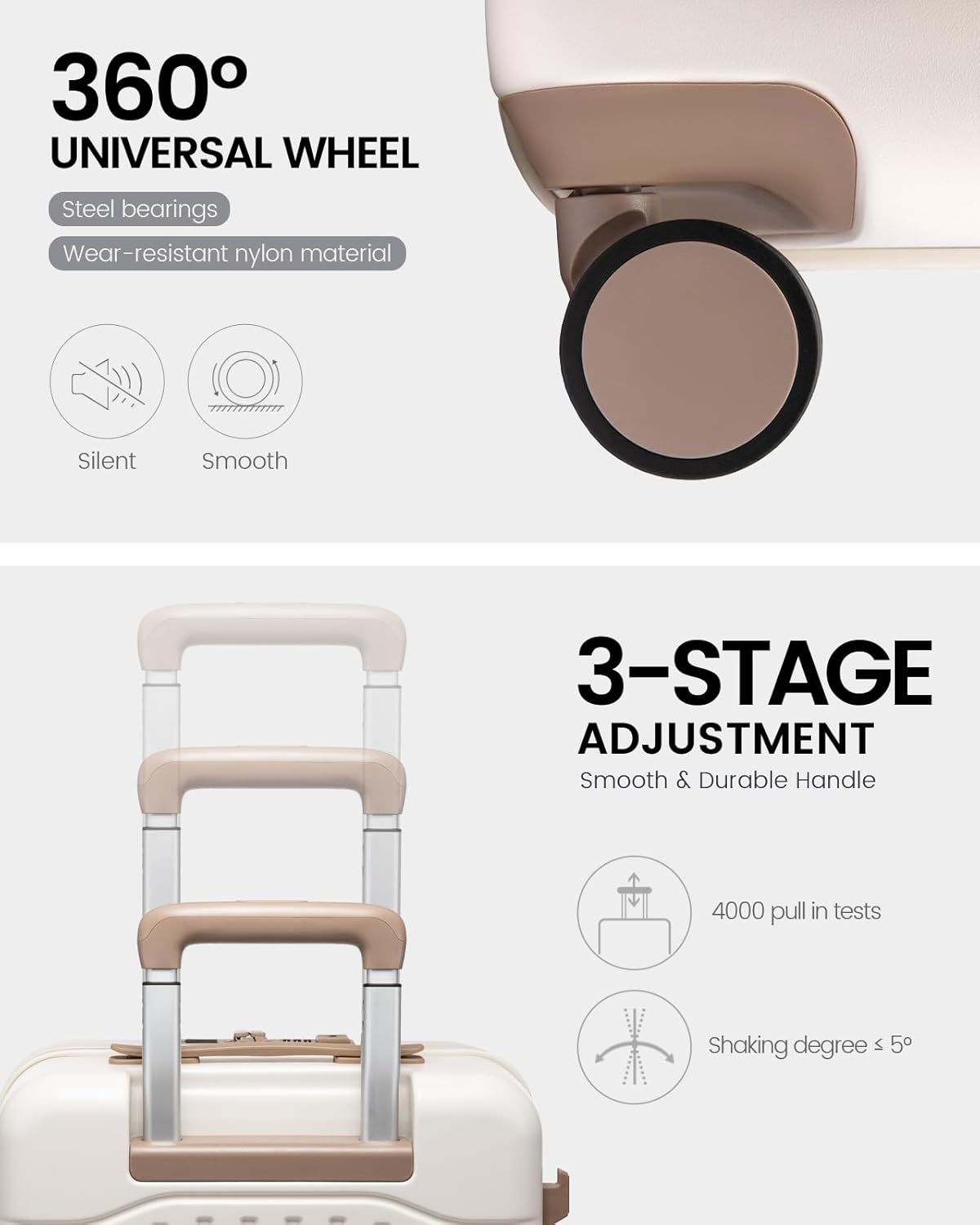 Carry On Suitcases with Wheels, 20" 24" (US Only)