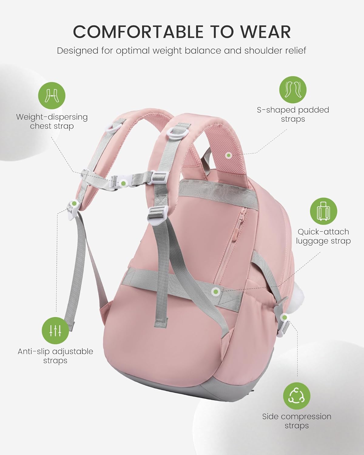 Cute School Backpack, 15.6" 17.3", 4424