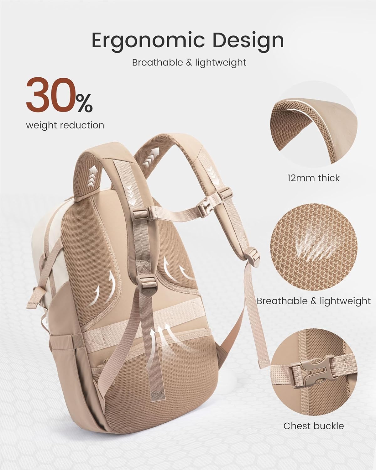 Casual Daypack Backpack, 15.6" 17.3"