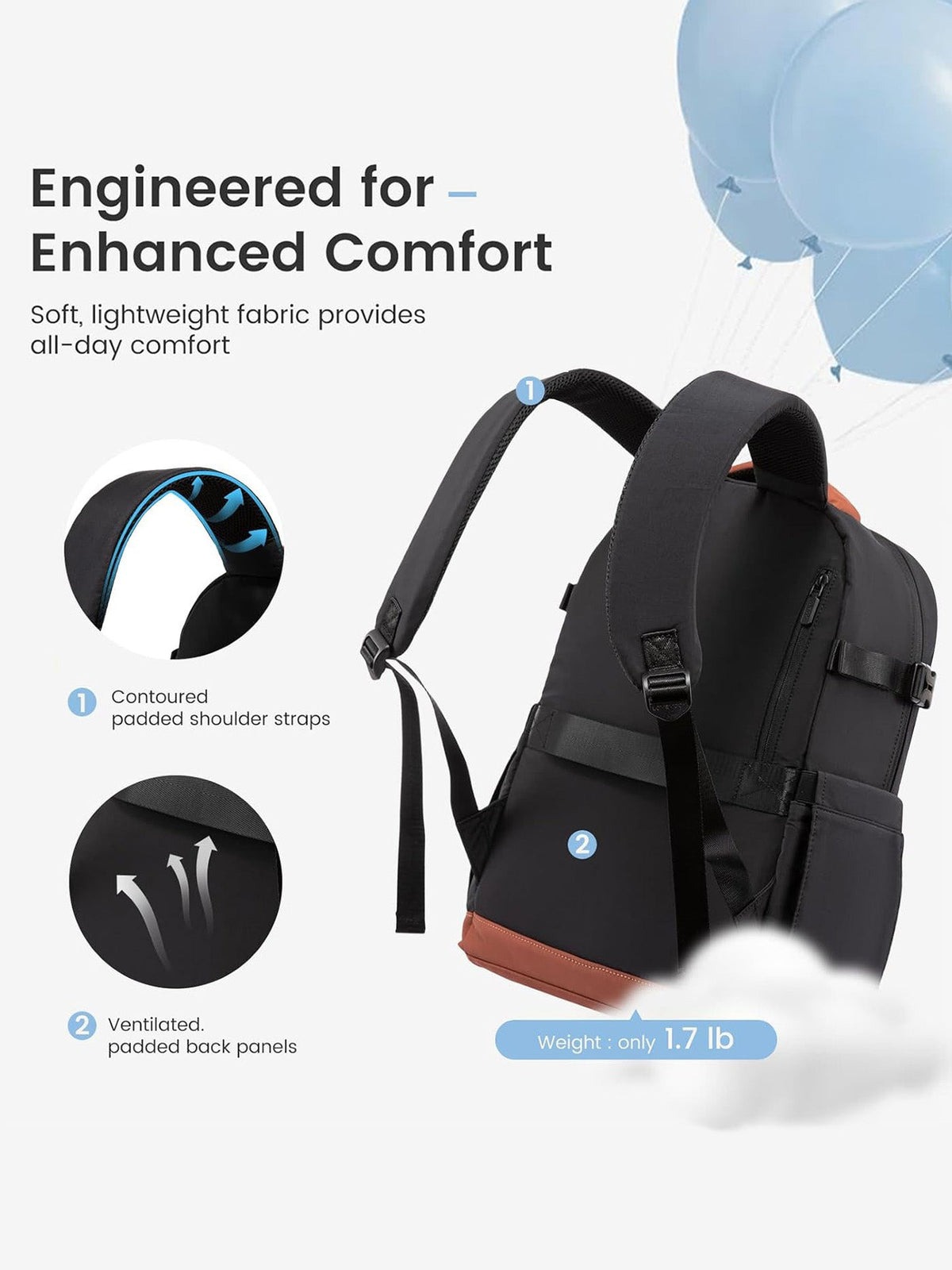 Lightweight School Backpack, 15.6" 17", 4511