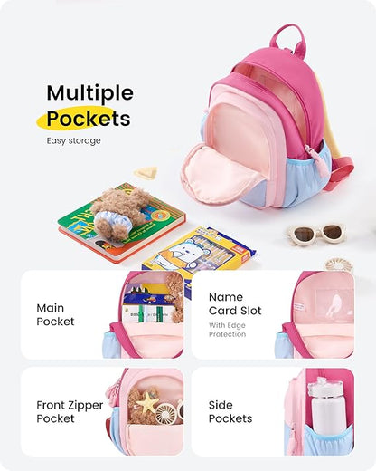 Puffer Kids Backpack, Beige Green