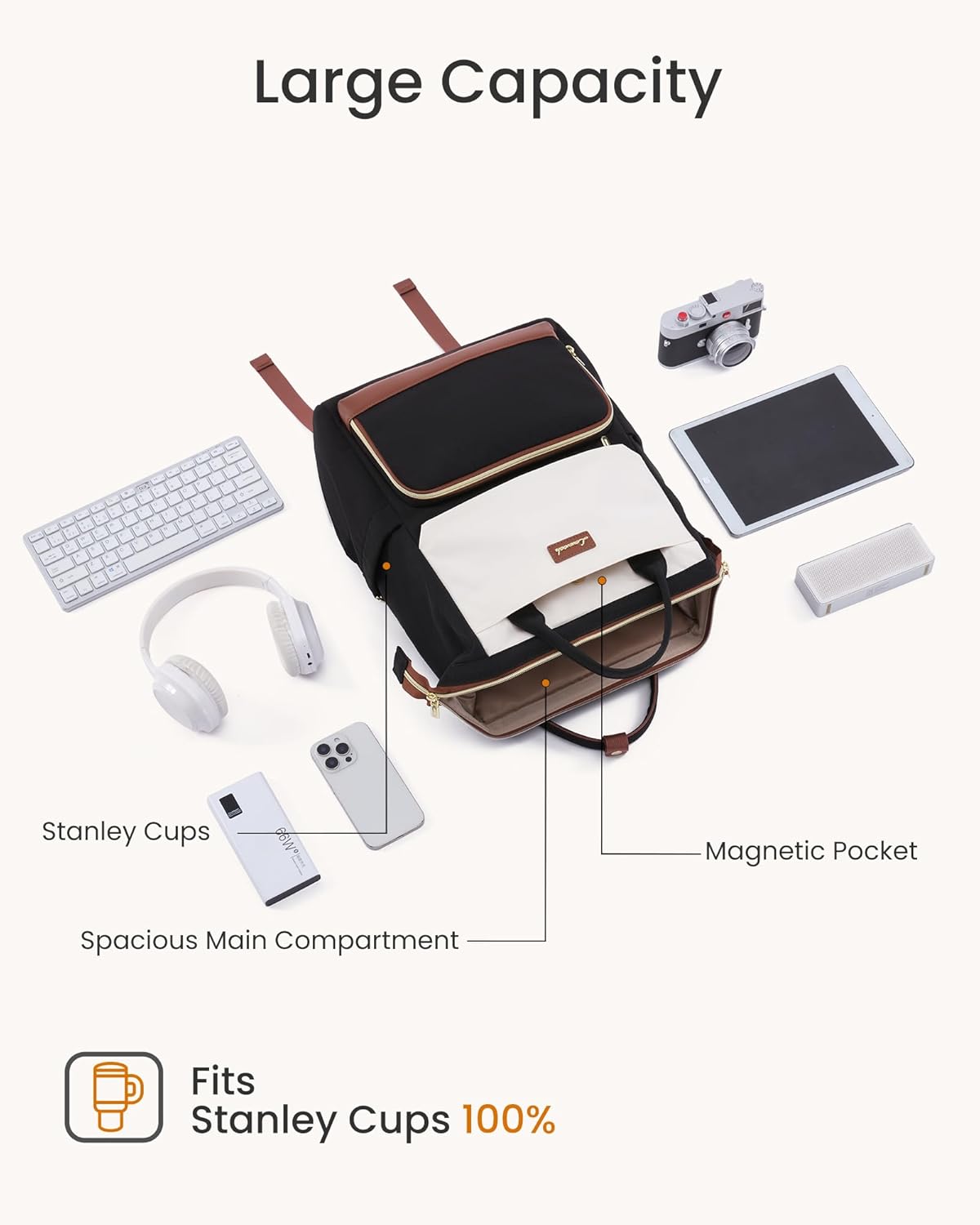 Cute Casual Laptop Backpack, 15.6" 17.3", 5000