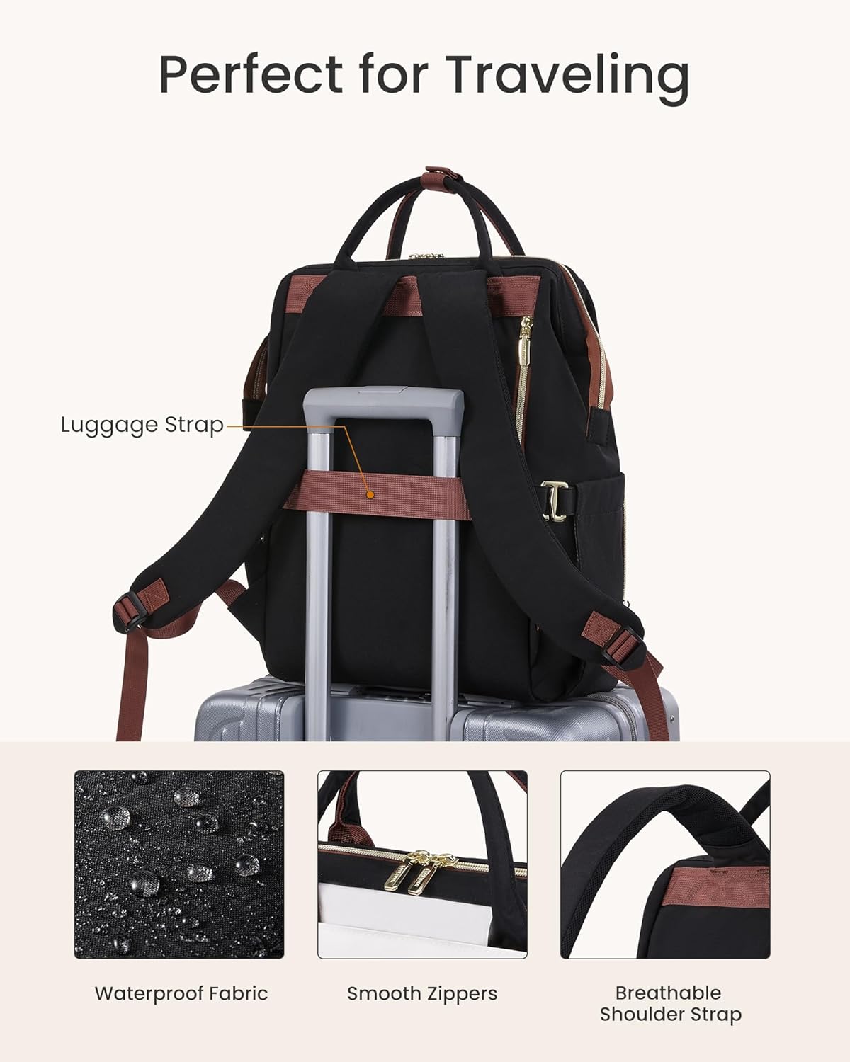 Cute Casual Laptop Backpack, 15.6" 17.3", 5000