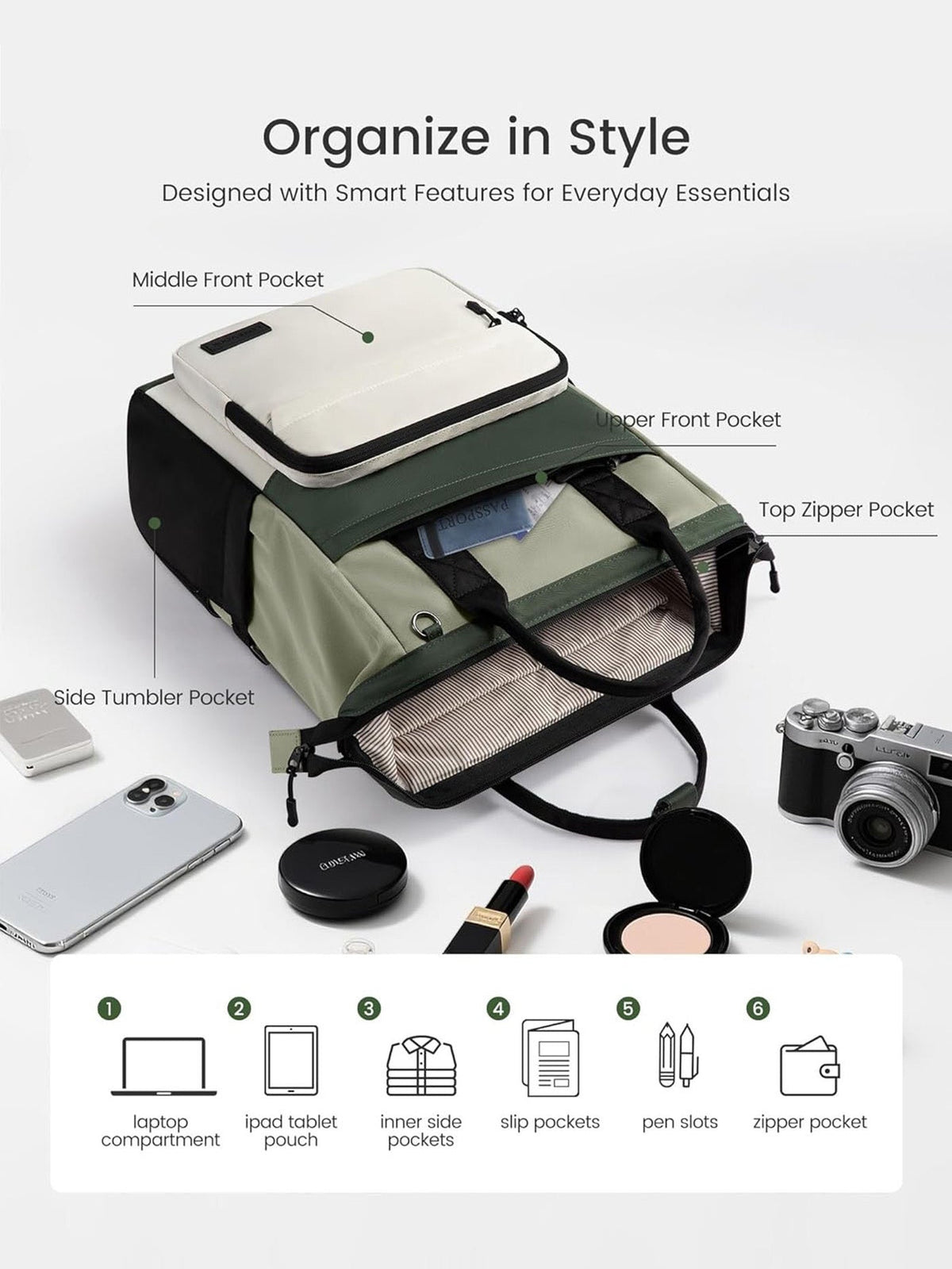 Laptop Backpack for School, 15.6" 17.3", 5158