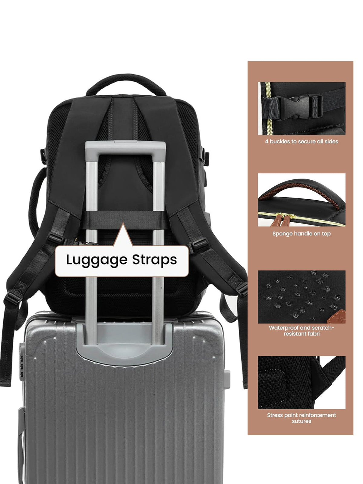 4Pcs Travel Backpack, 40L/50L