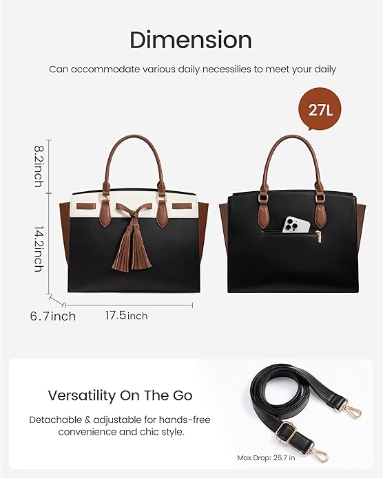 Leather Laptop Bag 15.6" 17.3"