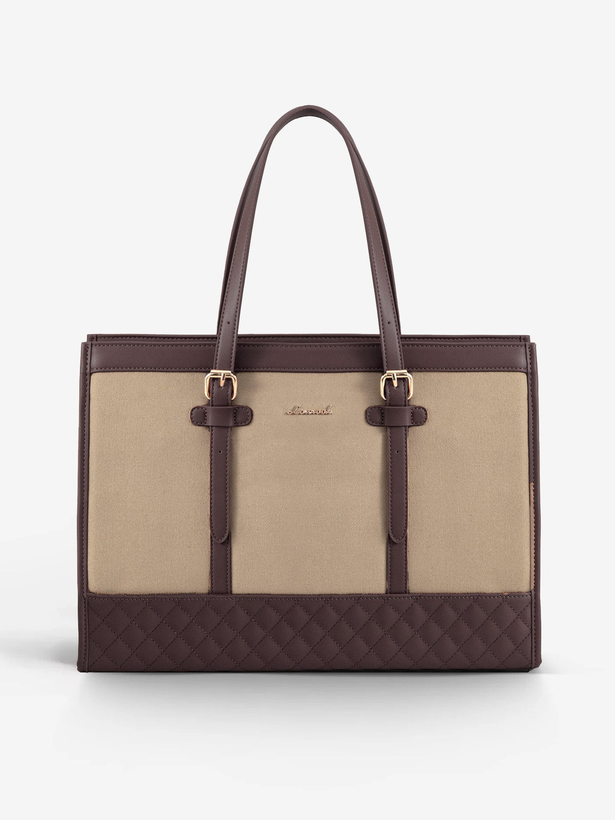2Pcs Canvas Laptop Tote Bag, 15.6"