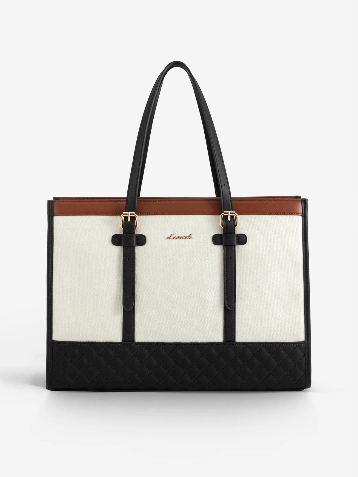 2Pcs Canvas Laptop Tote Bag, 15.6"