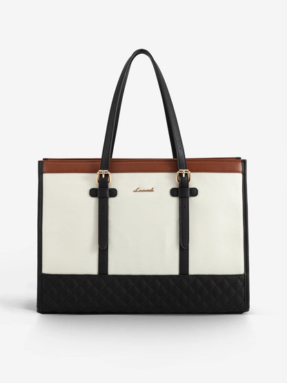 2Pcs Canvas Laptop Tote Bag, 15.6"