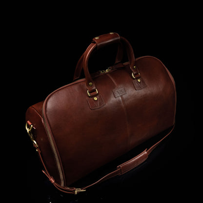 Women’s Leather Garment Weekender Bag