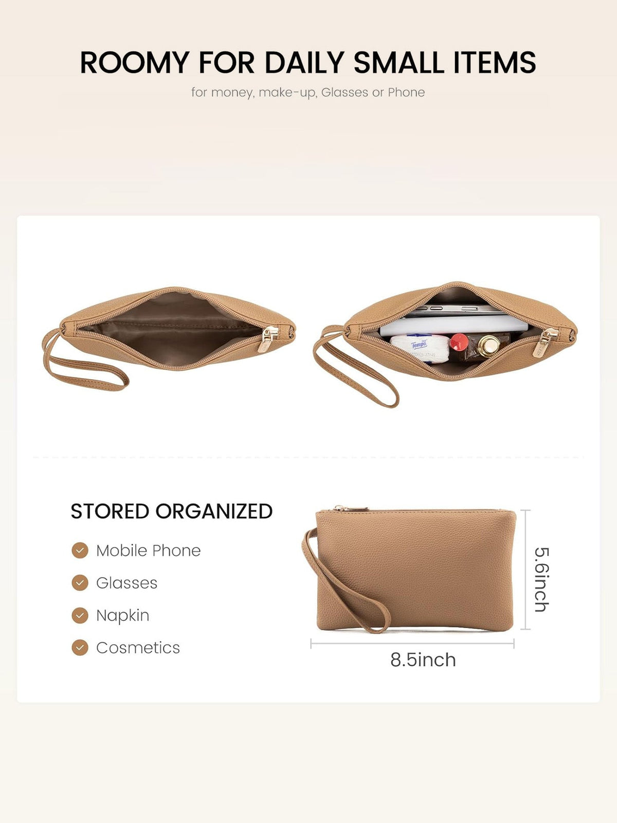 2Pcs Leather Shoulder Bag, 15.6"