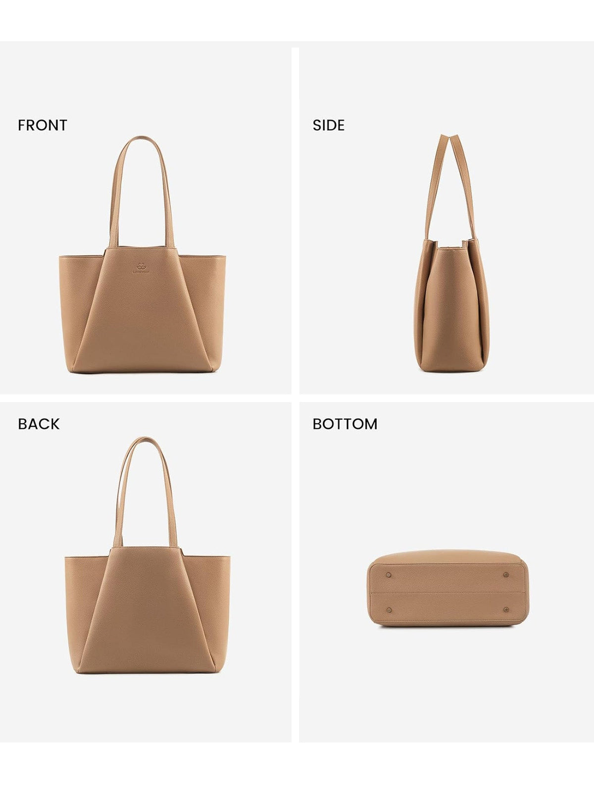 2Pcs Leather Shoulder Bag, 15.6"