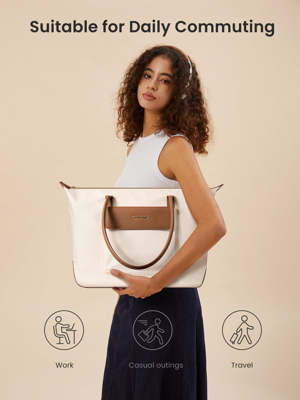 Grace Laptop Tote, Mist Blue (US ONLY)