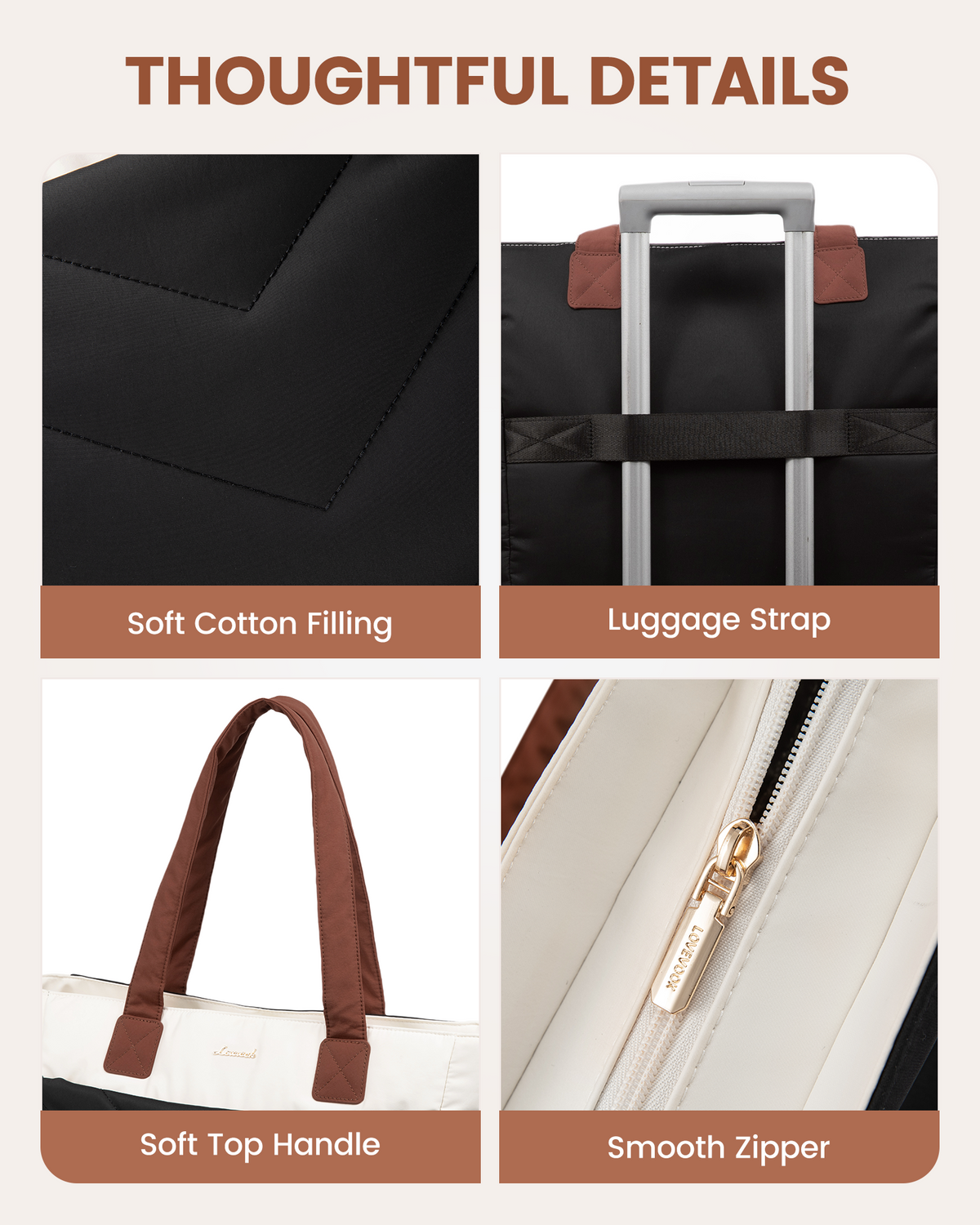 2Pcs Lightweight Puffy Tote Bag