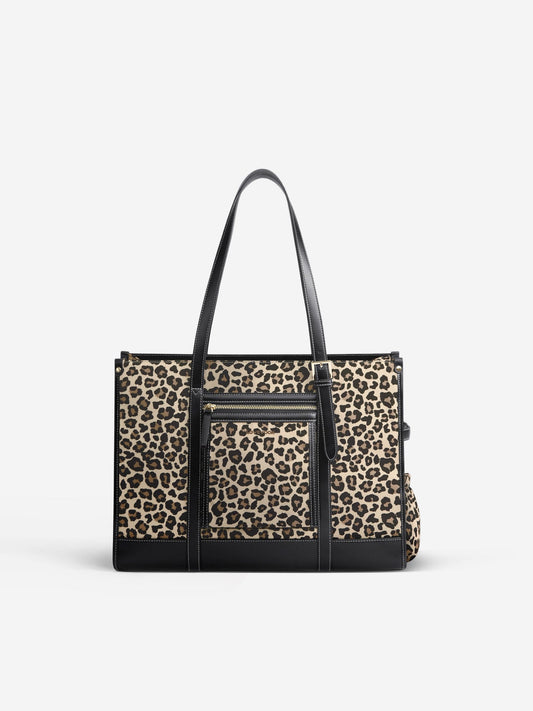The Anchor Collection Tote Bag, C0004, Leopard Print